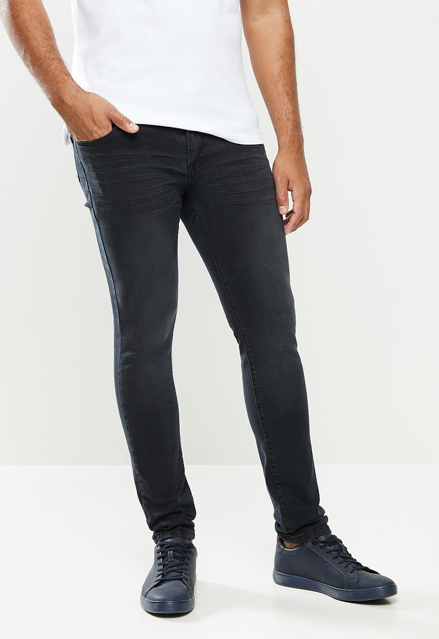 urban° - Mens urban denim jeans - black