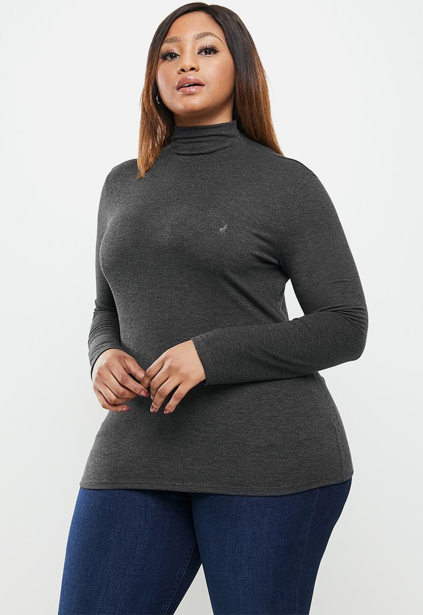 POLO - Plus tamara long sleeve second skin t-shirt - charcoal