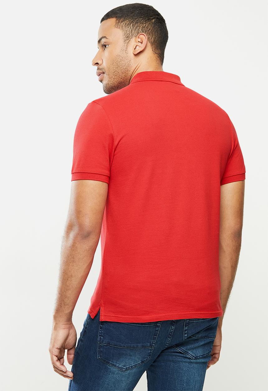 urban° - Mens urban small logo golfer - red