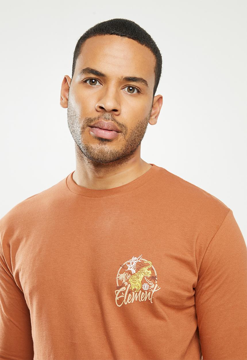 Element - Tiger palm long sleeve tee - orange