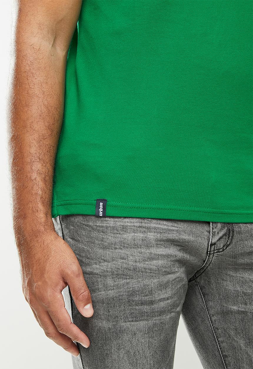 urban° - Mens urban small logo golfer - green