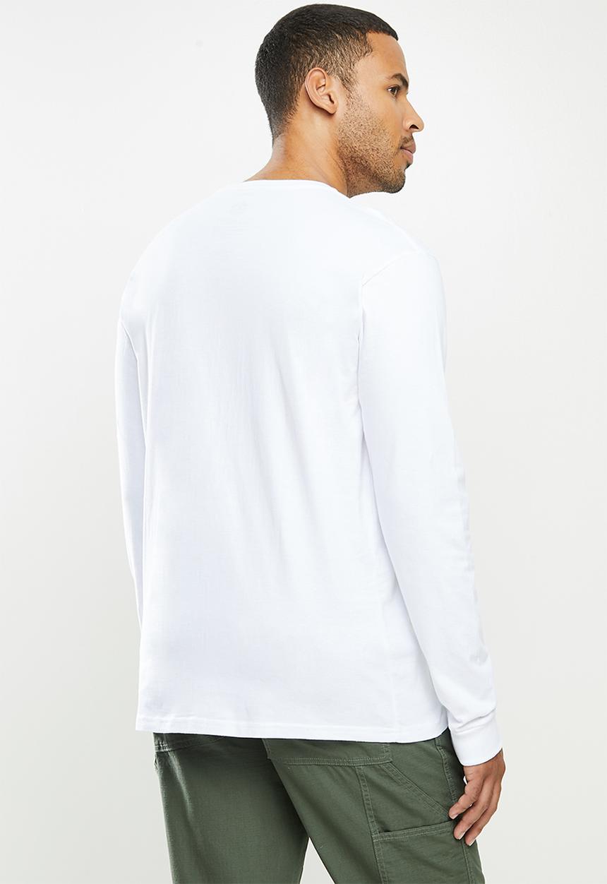 Element - Leopard icon long sleeve tee - white