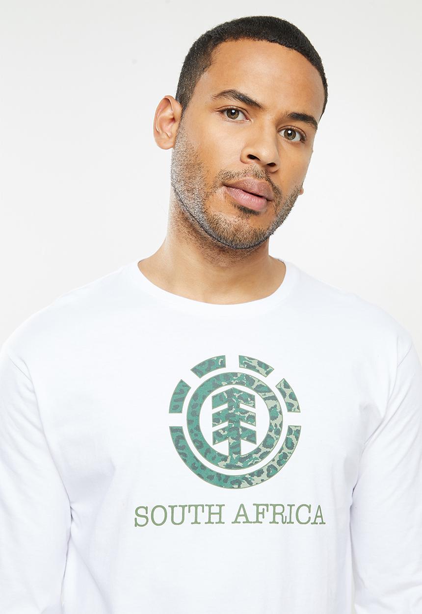 Element - Leopard icon long sleeve tee - white