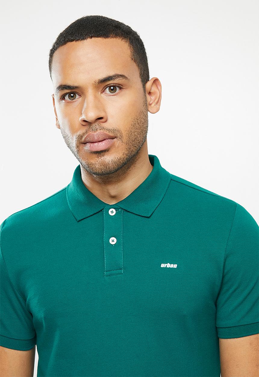 urban° - Mens urban small logo golfer - teal