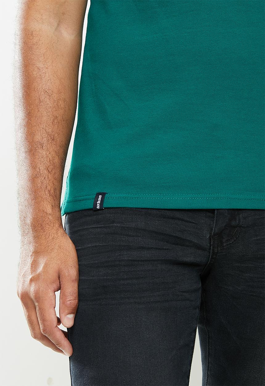 urban° - Mens urban small logo golfer - teal