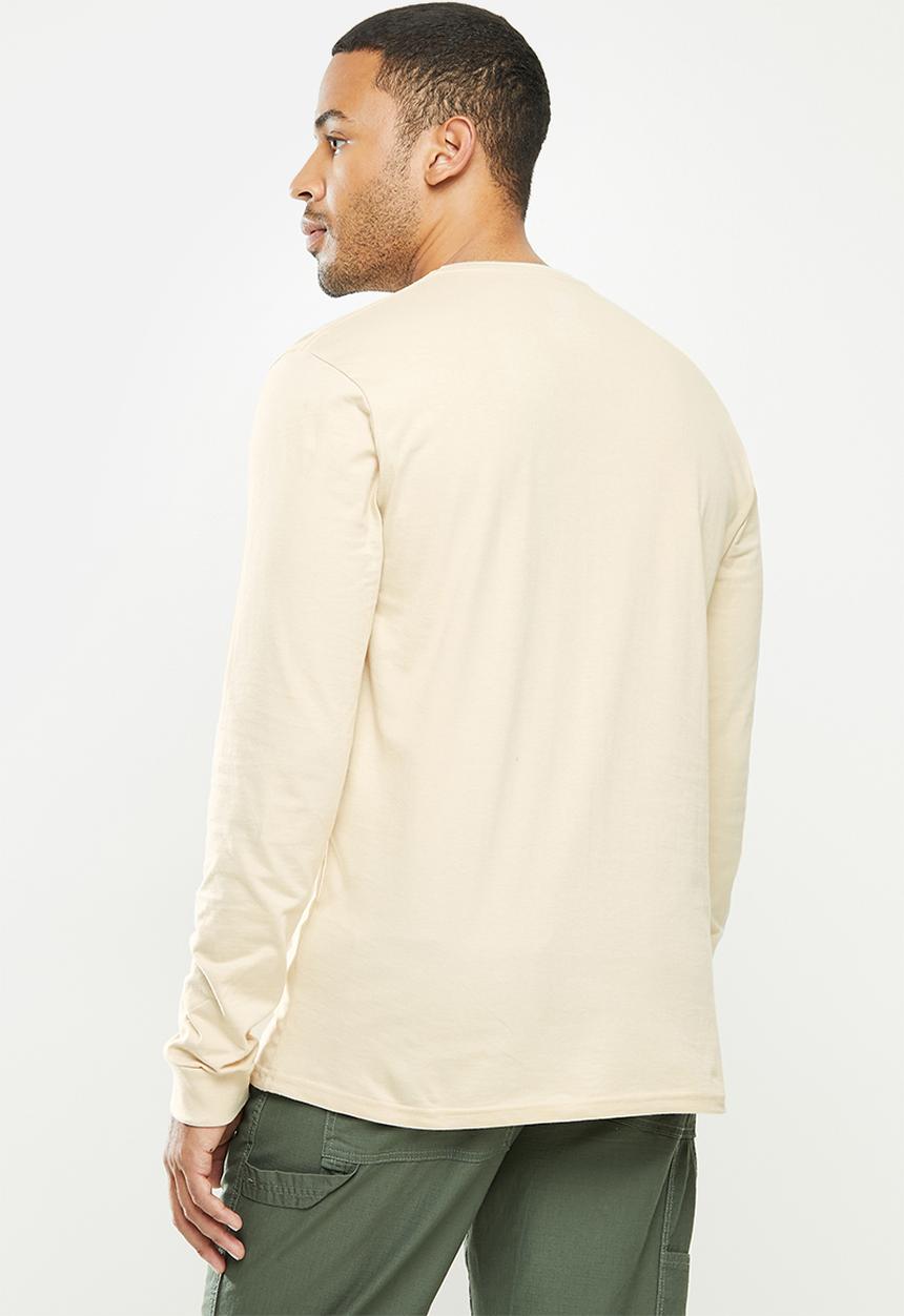 Element - Leopard icon long sleeve tee - stone