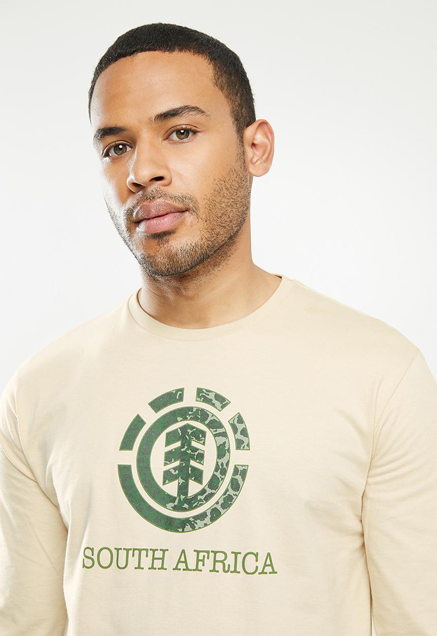 Element - Leopard icon long sleeve tee - stone