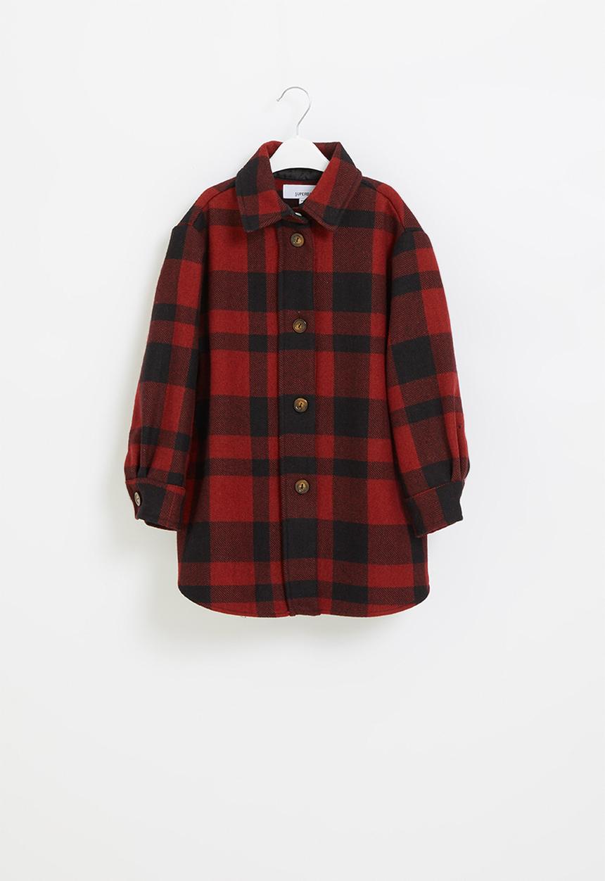 Superbalist - Girls shacket -  red & black 