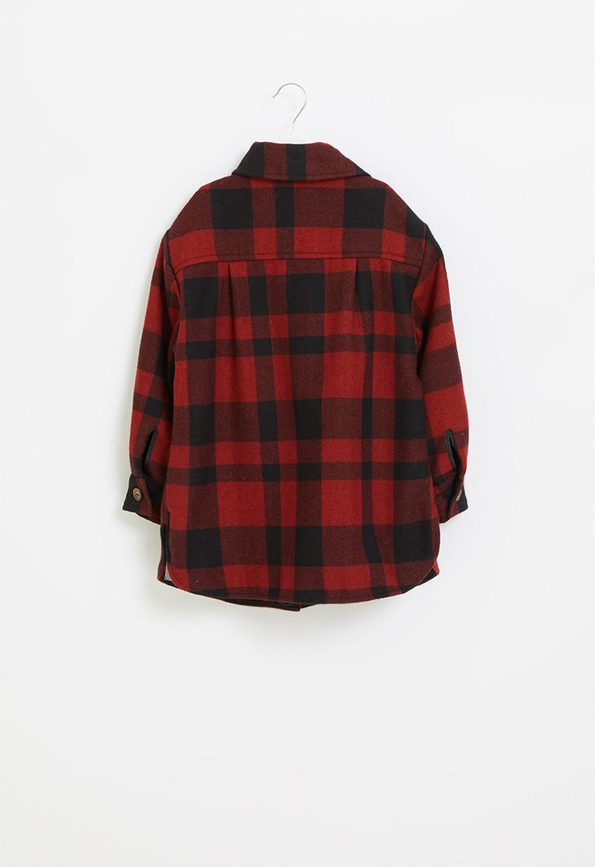 Superbalist - Girls shacket -  red & black 