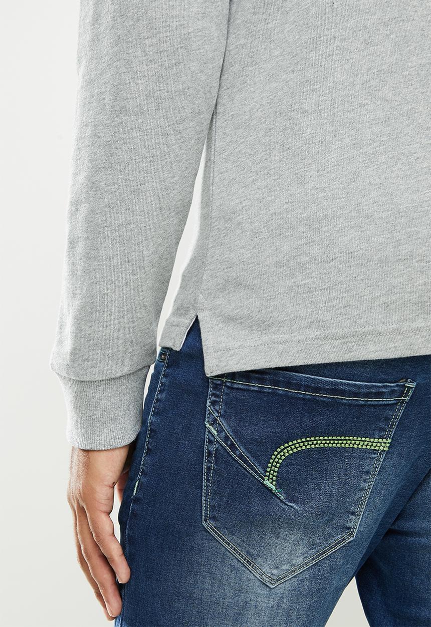 Aca Joe - Aca Joe basic rugby jersey - grey 