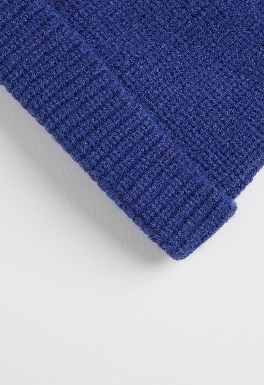 Pop Candy - Ear detail turn up beanie - blue & orange 