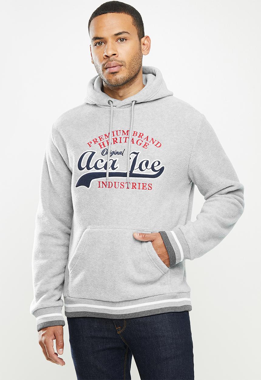 Aca Joe - Aca Joe polar fleece hoodie - grey