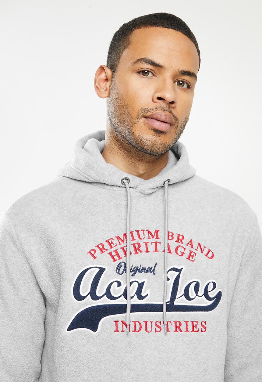Aca Joe - Aca Joe polar fleece hoodie - grey