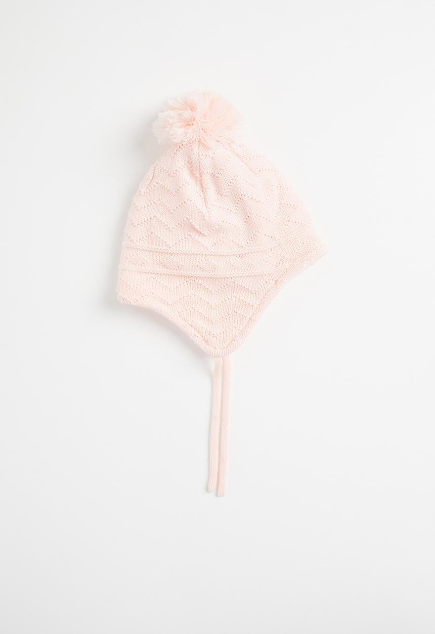 Pop Candy - Baby girls pom pom beanie - pink