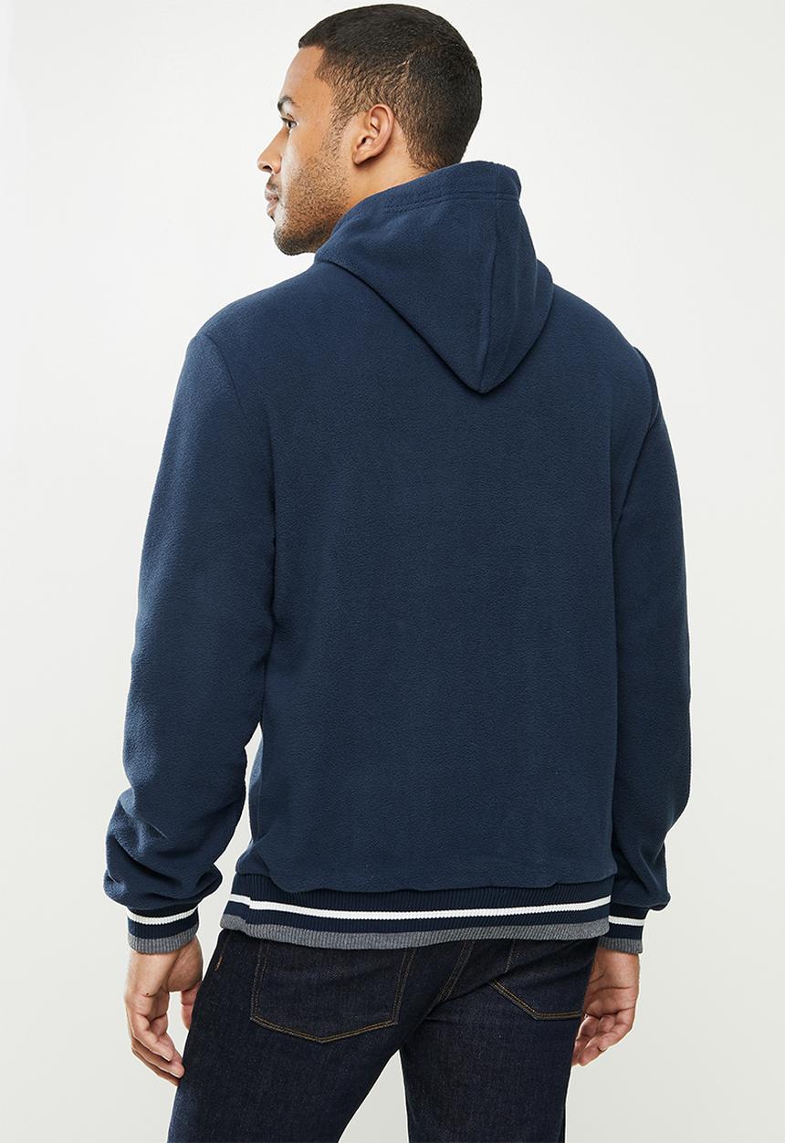 Aca Joe - Aca Joe polar fleece hoodie - navy