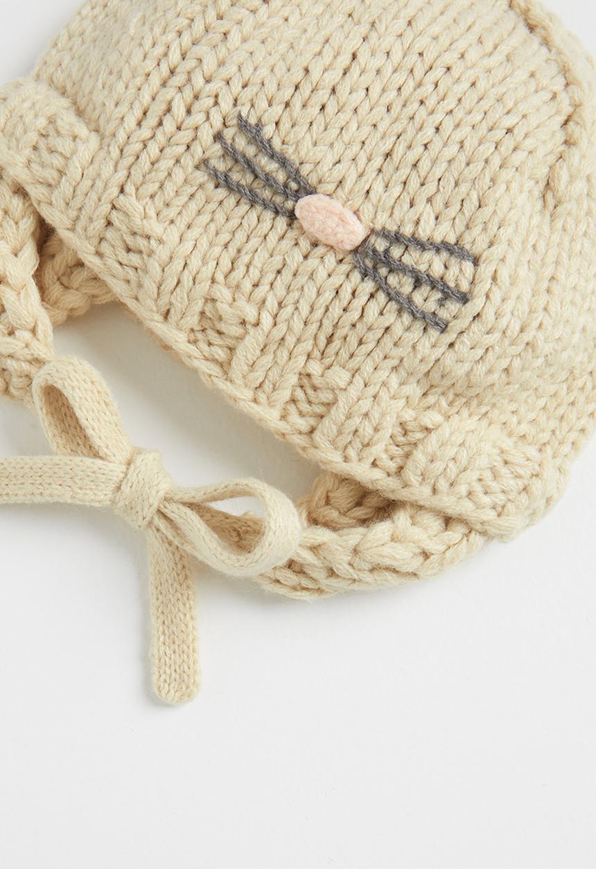 Pop Candy - Girls cat beanie - beige 