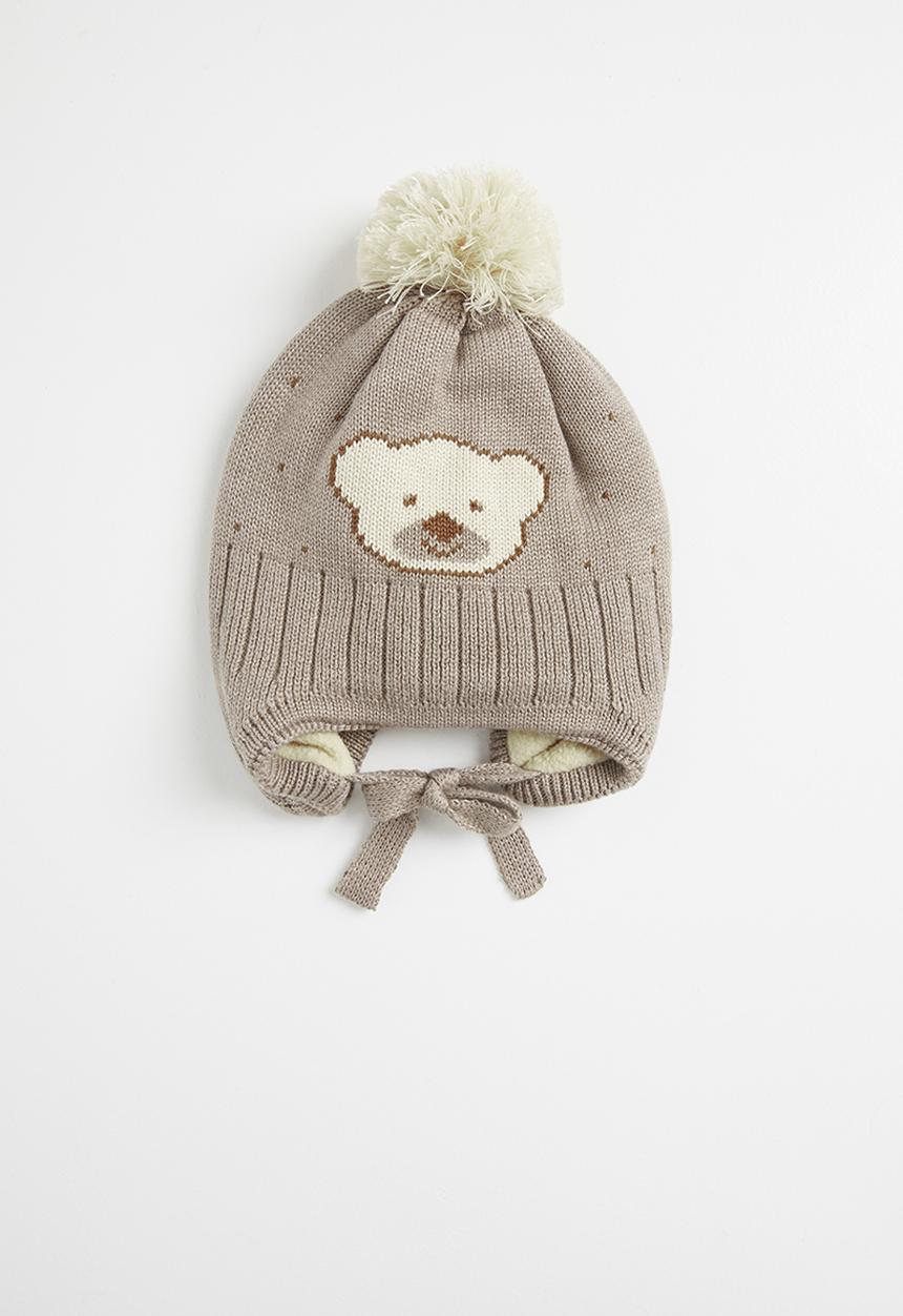Pop Candy - Tie up beanie - brown