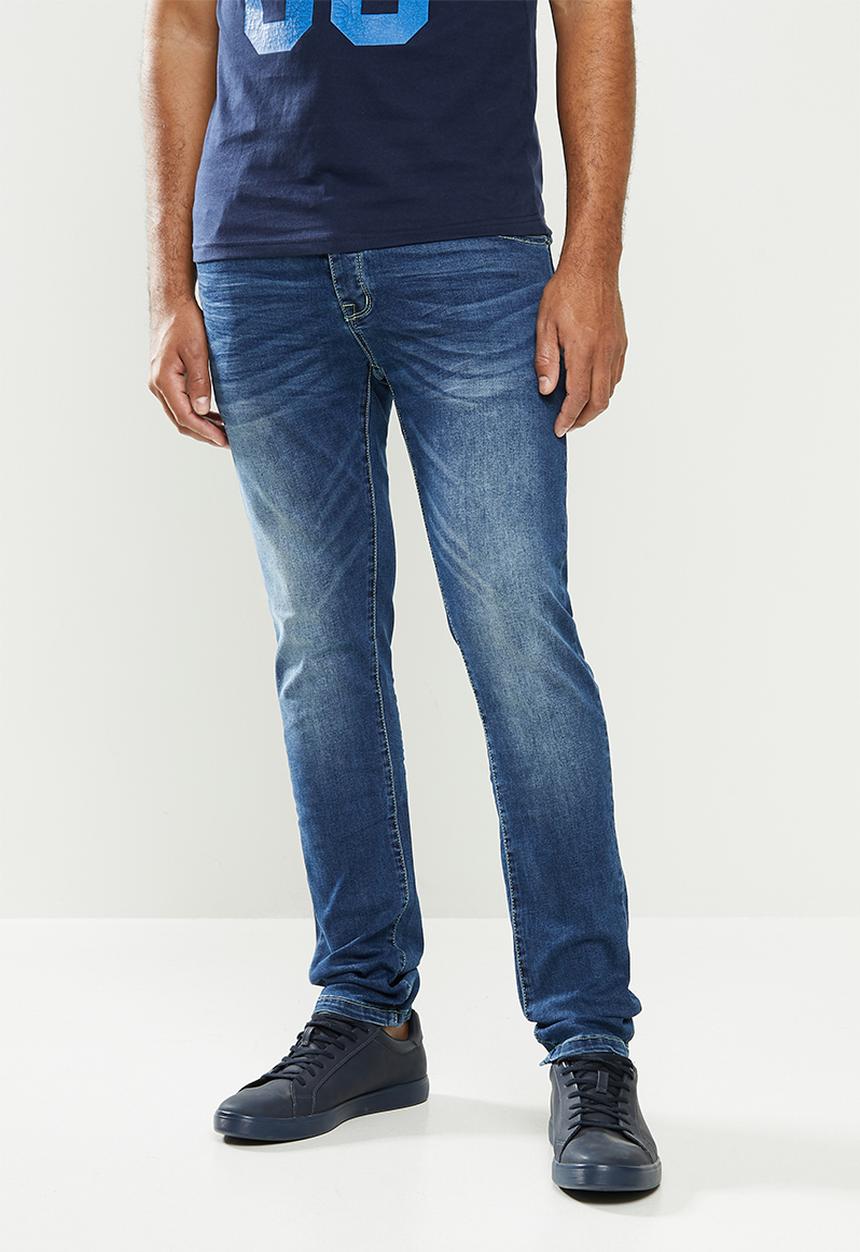 Aca Joe - Aca Joe styled skinny fit jeans - mid blue