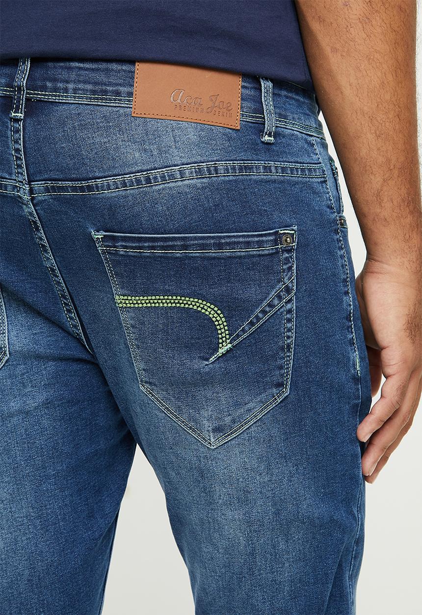 Aca Joe - Aca Joe styled skinny fit jeans - mid blue