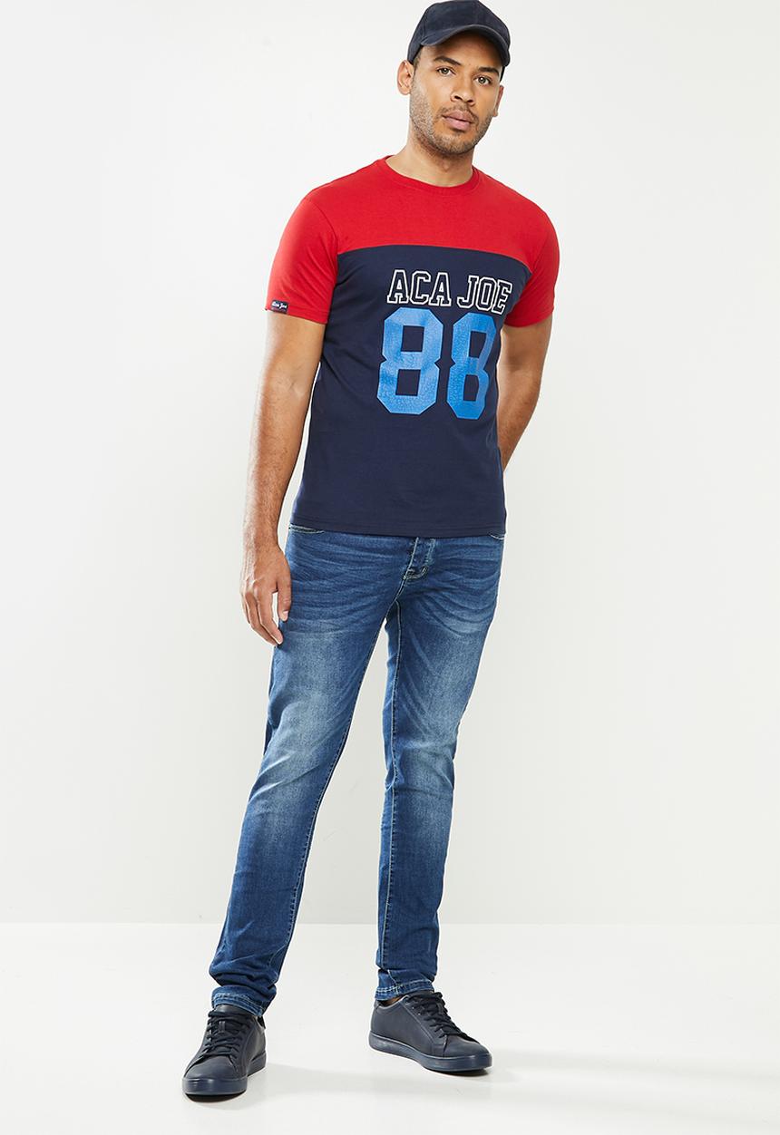 Aca Joe - Aca Joe styled skinny fit jeans - mid blue