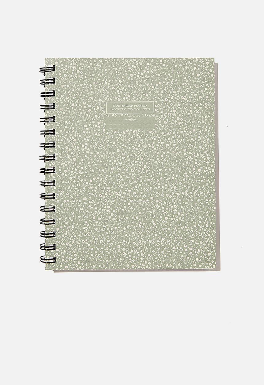 Typo - A5 campus notebook recycled-gum leaf meadow ditsy