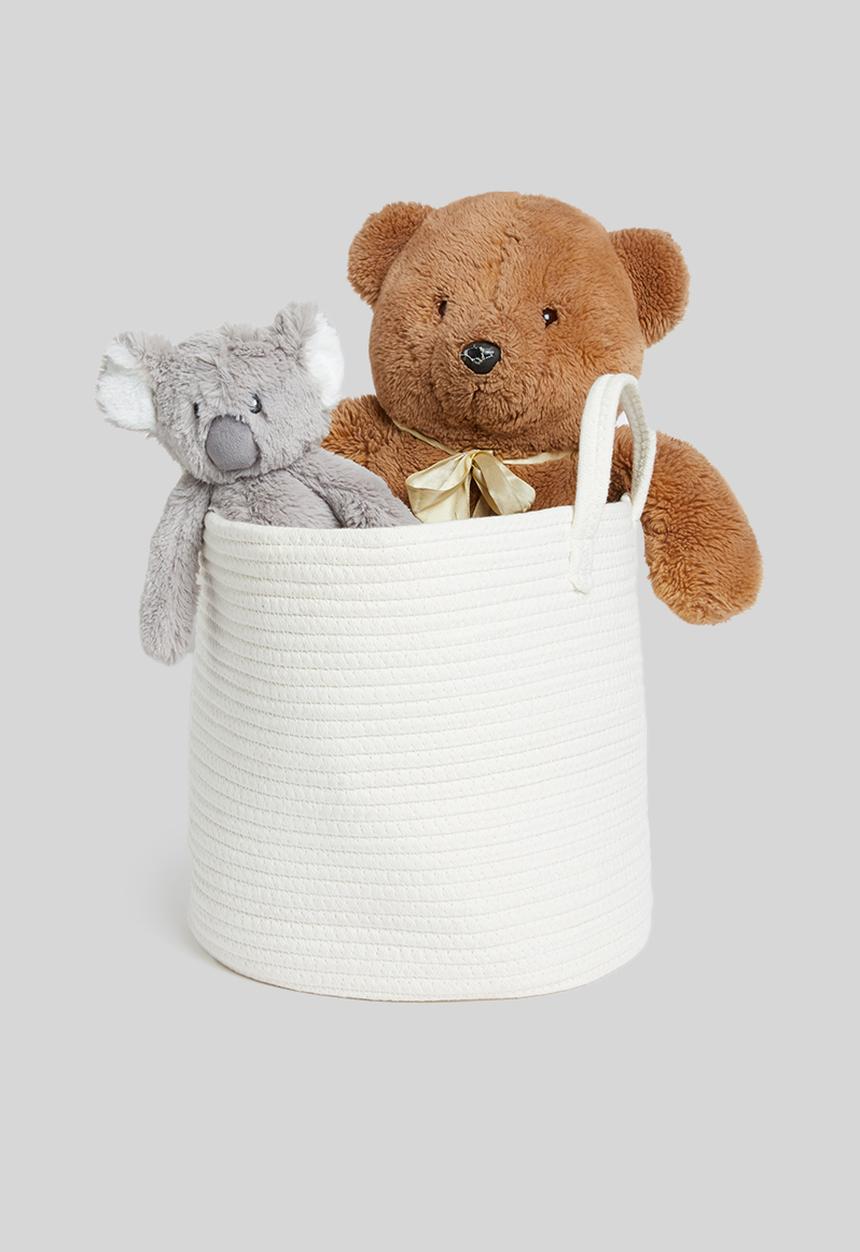 Sixth Floor - Cotton rope toy basket - natural