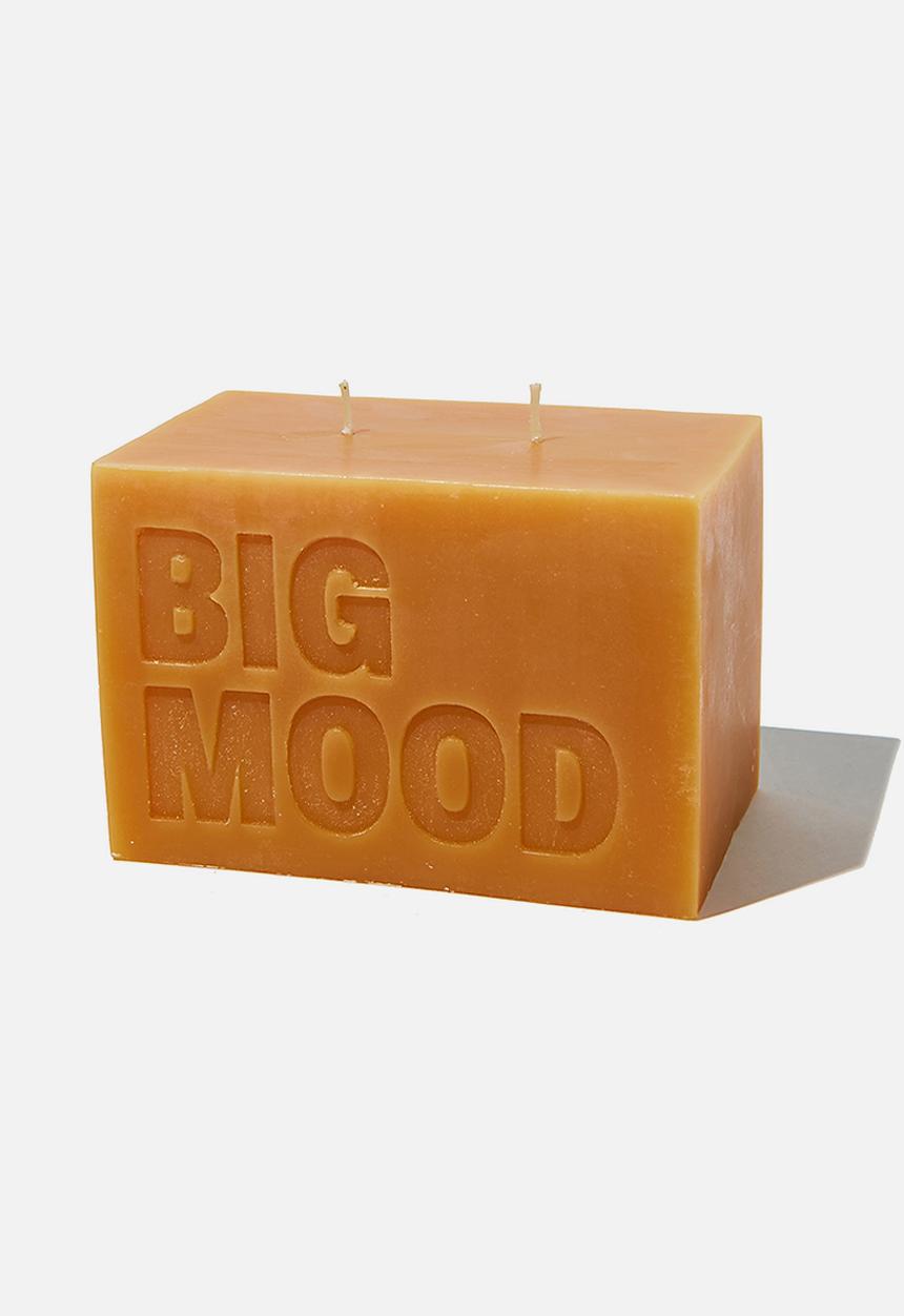 Typo - Large block candle-big mood mustard