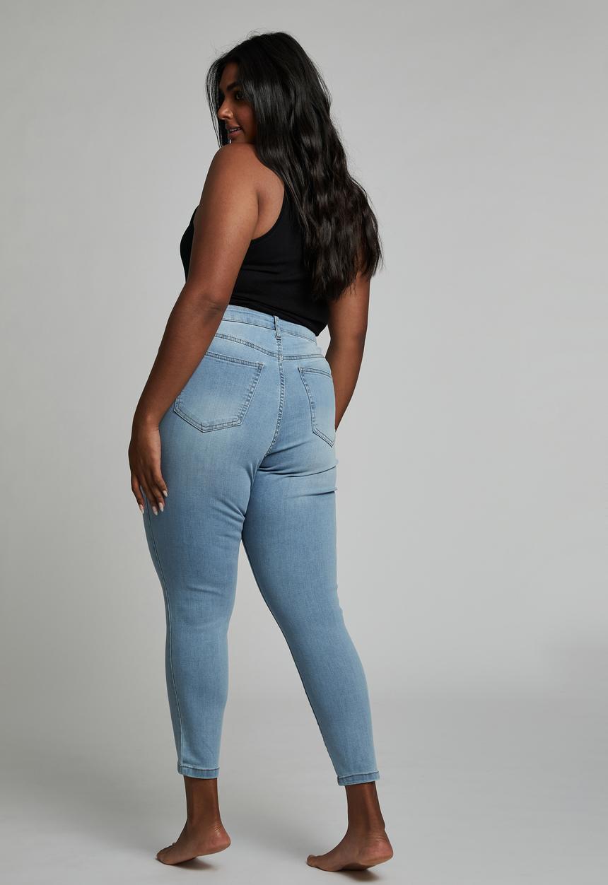 Cotton On - Curve adriana high skinny jean - ocean blue