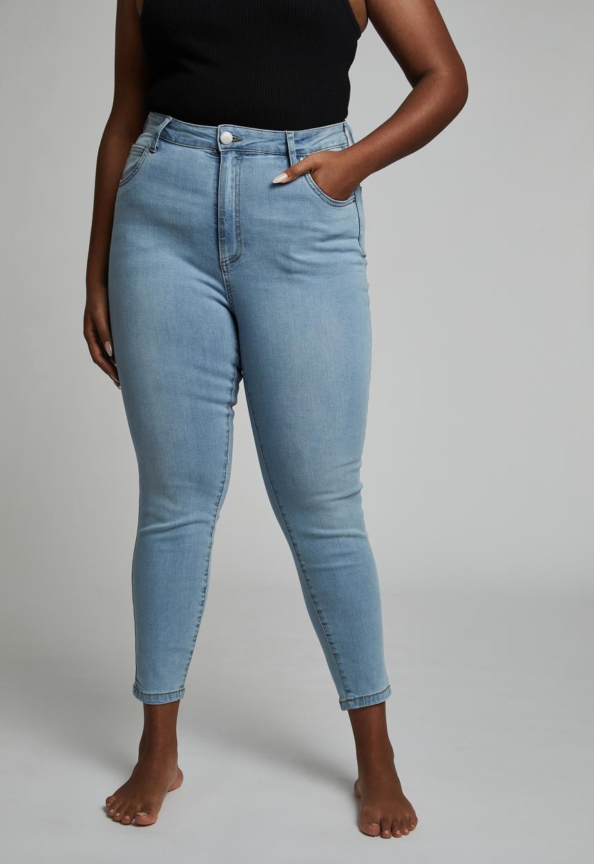 Cotton On - Curve adriana high skinny jean - ocean blue
