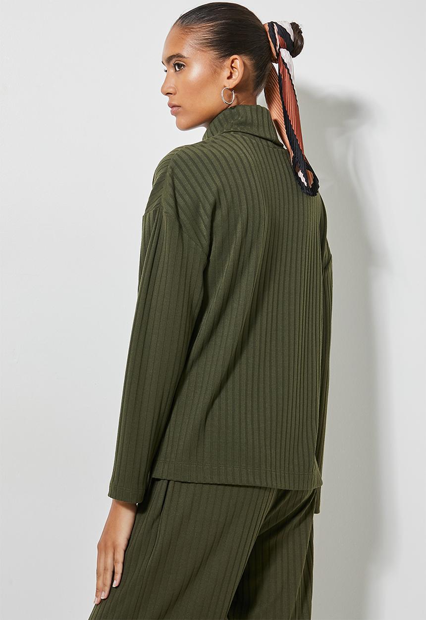 Superbalist - Roll neck soft touch top - khaki