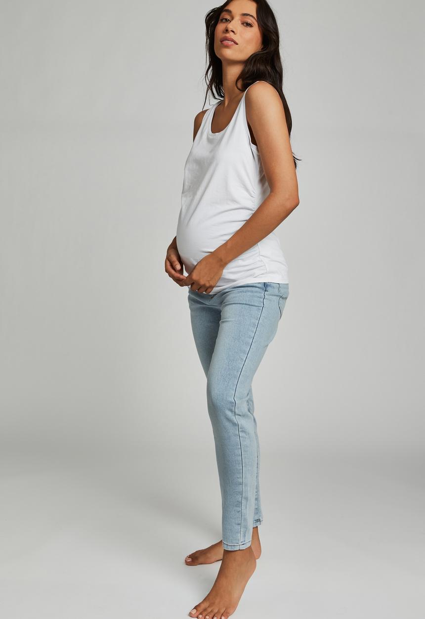 Cotton On - Maternity super stretch jean over belly - bora blue