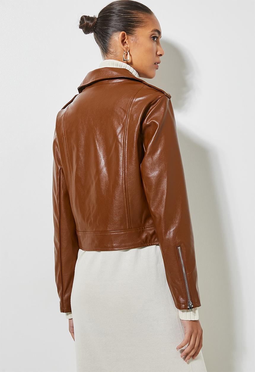 Superbalist - Biker jacket - tobacco