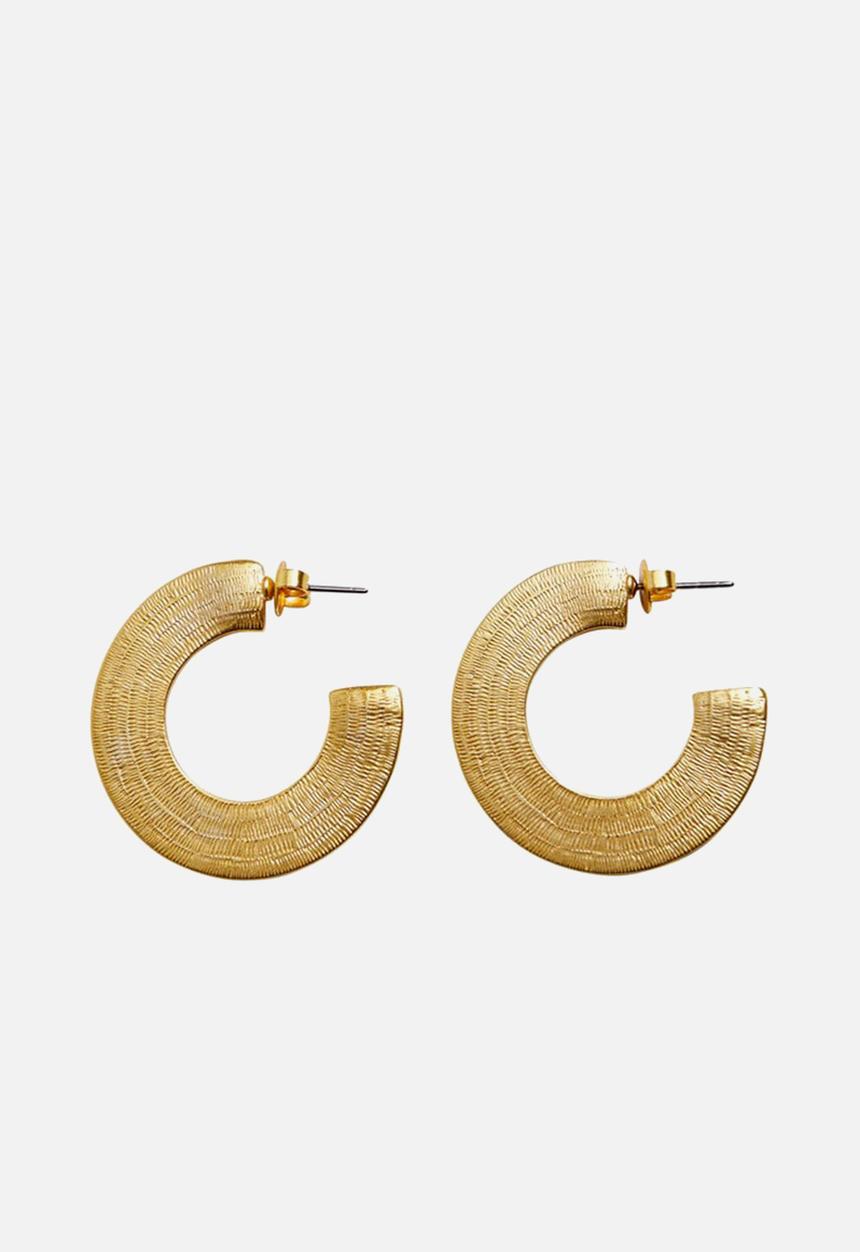 Violeta by Mango - Crater earrings - gold