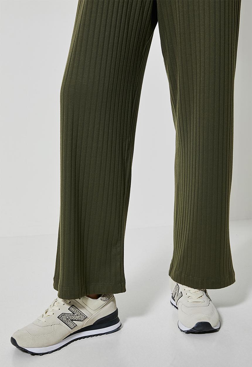 Superbalist - Knit rib wide leg - khaki