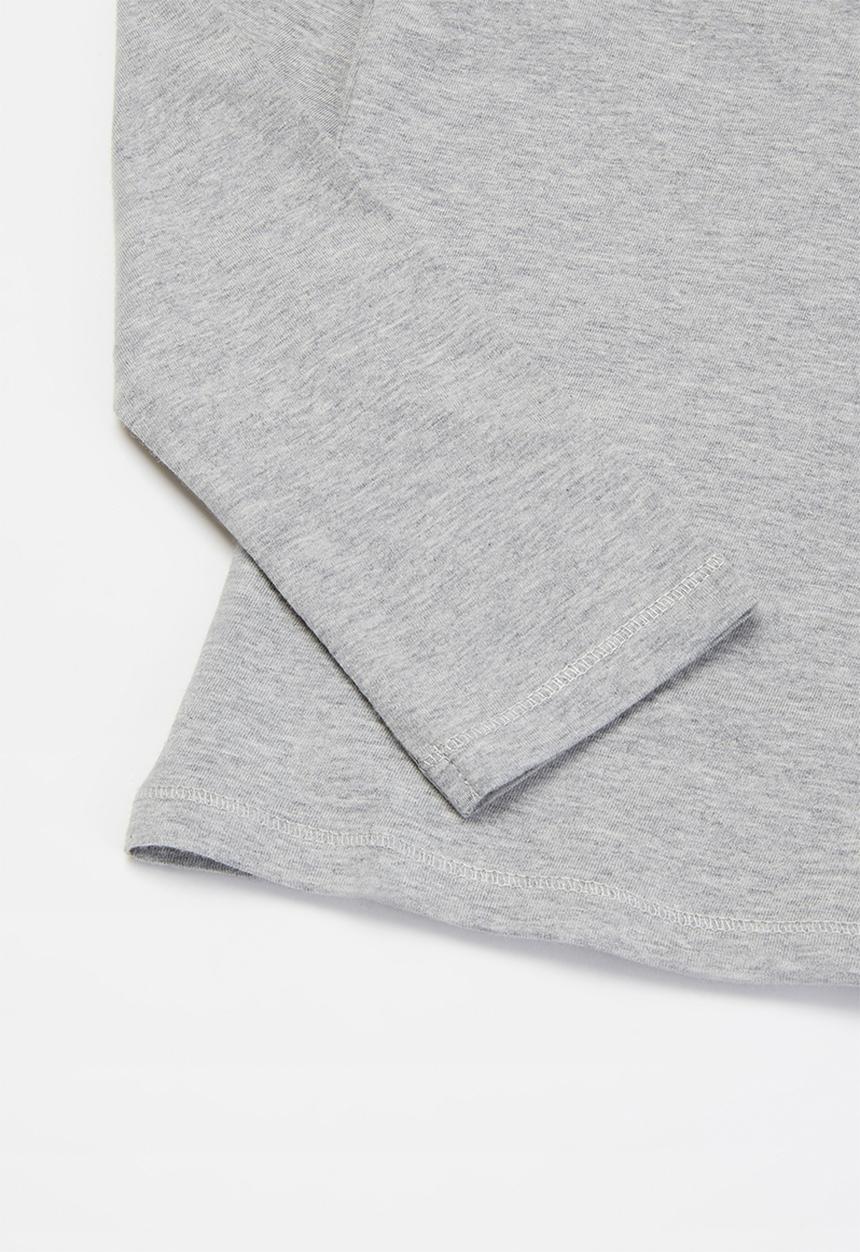 GUESS - Guess long sleeve stripe crew tee - grey