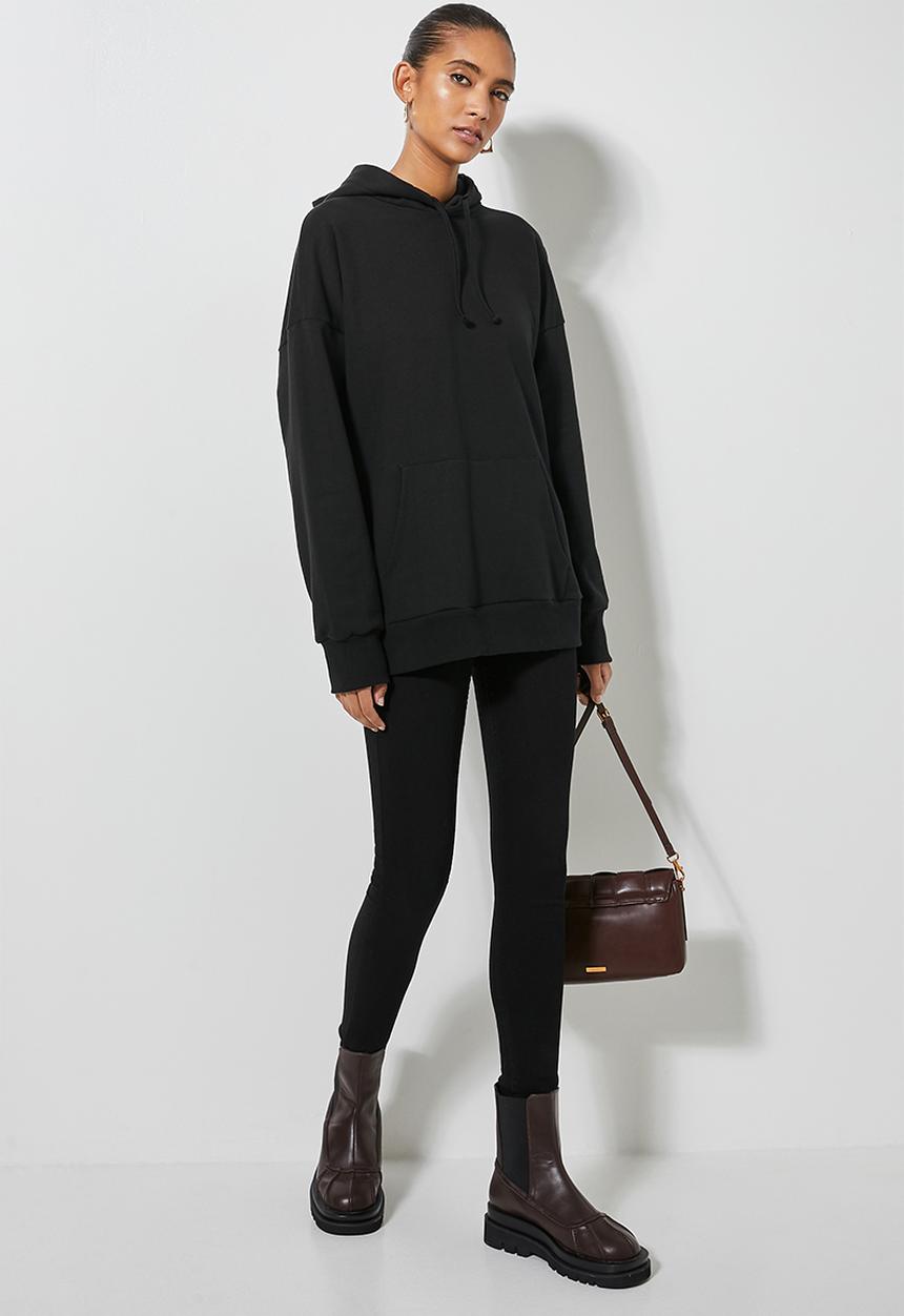 Superbalist - Long line hoodie - black