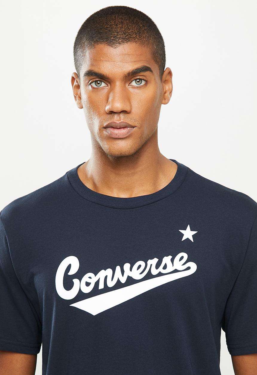 Converse - Script wordmark tee - navy 
