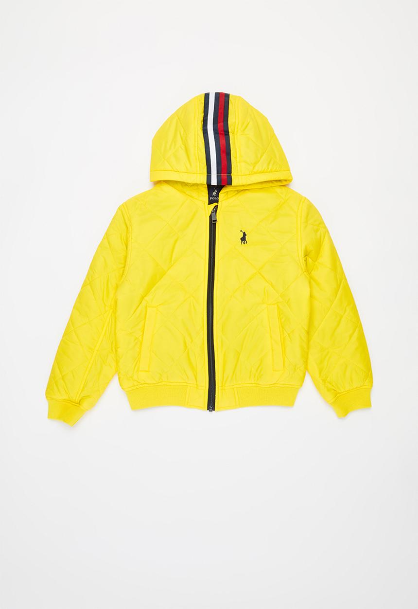 POLO - Boys jayden ls hooded puffer jacket - yellow