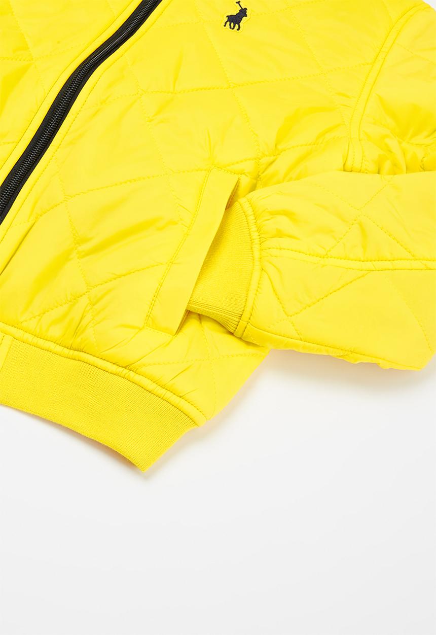 POLO - Boys jayden ls hooded puffer jacket - yellow