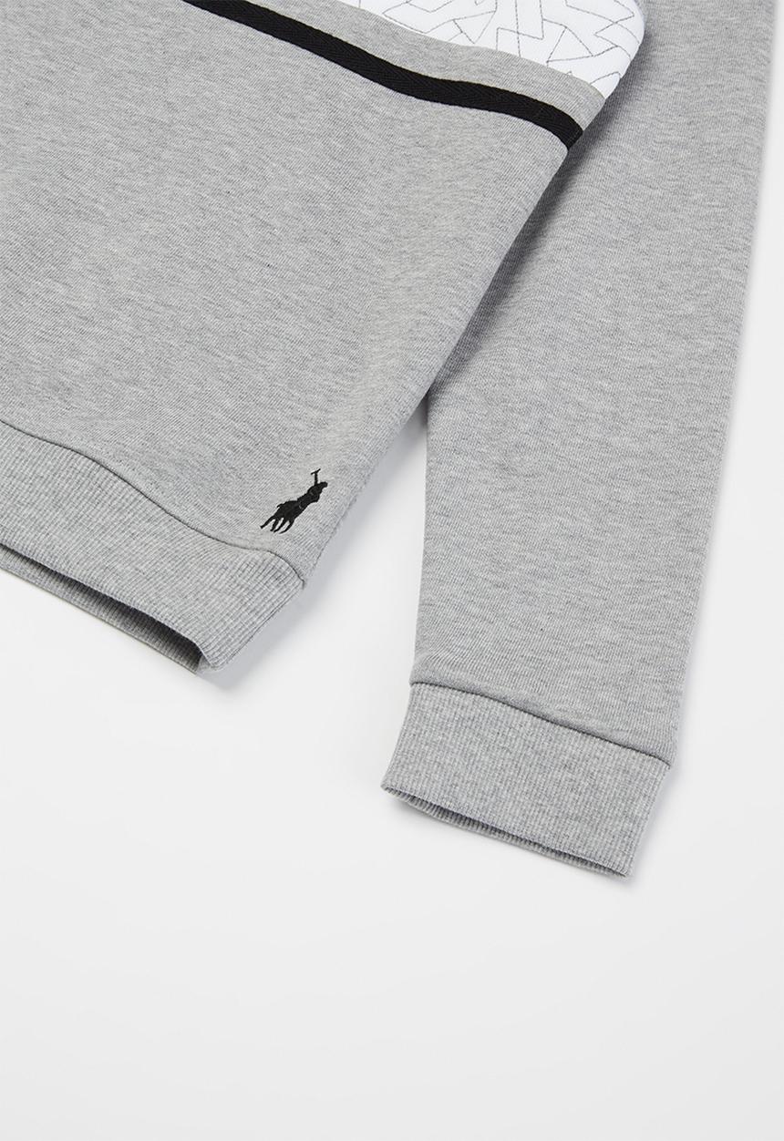 POLO - Boys jackson quilted artwork sweater - grey