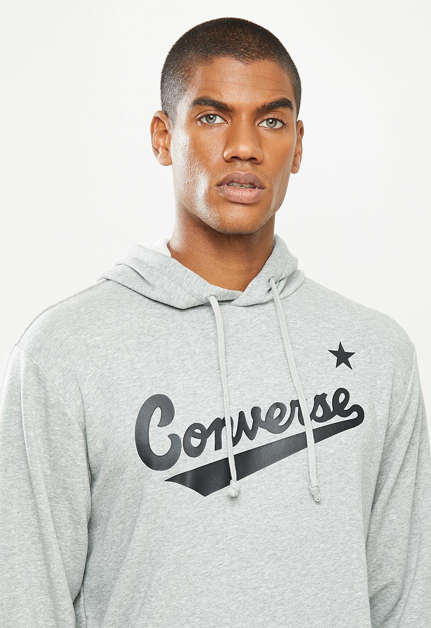 Converse - Converse script french terry pullover hoodie - grey 
