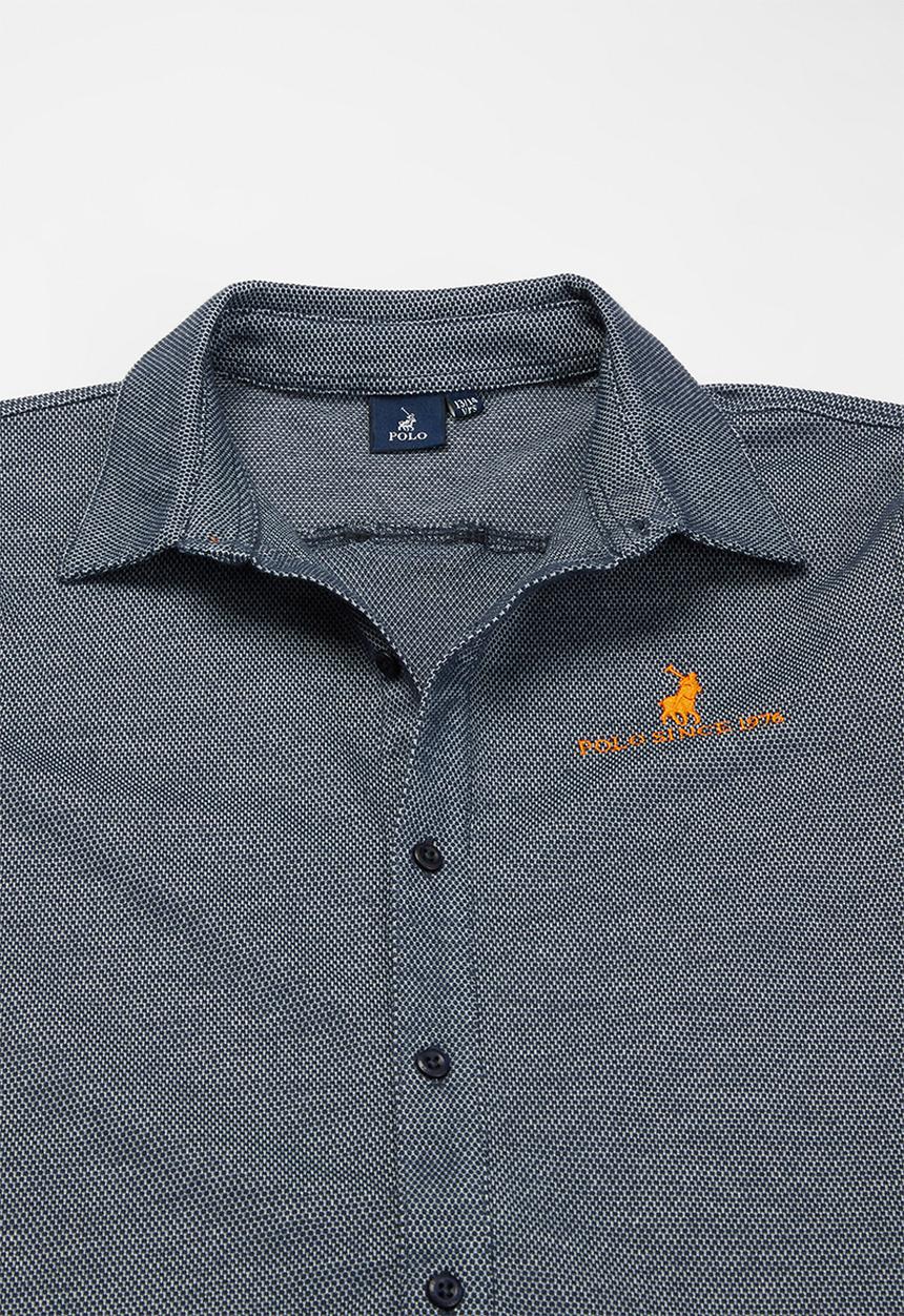 POLO - Boys adrian long sleeve shirt- navy