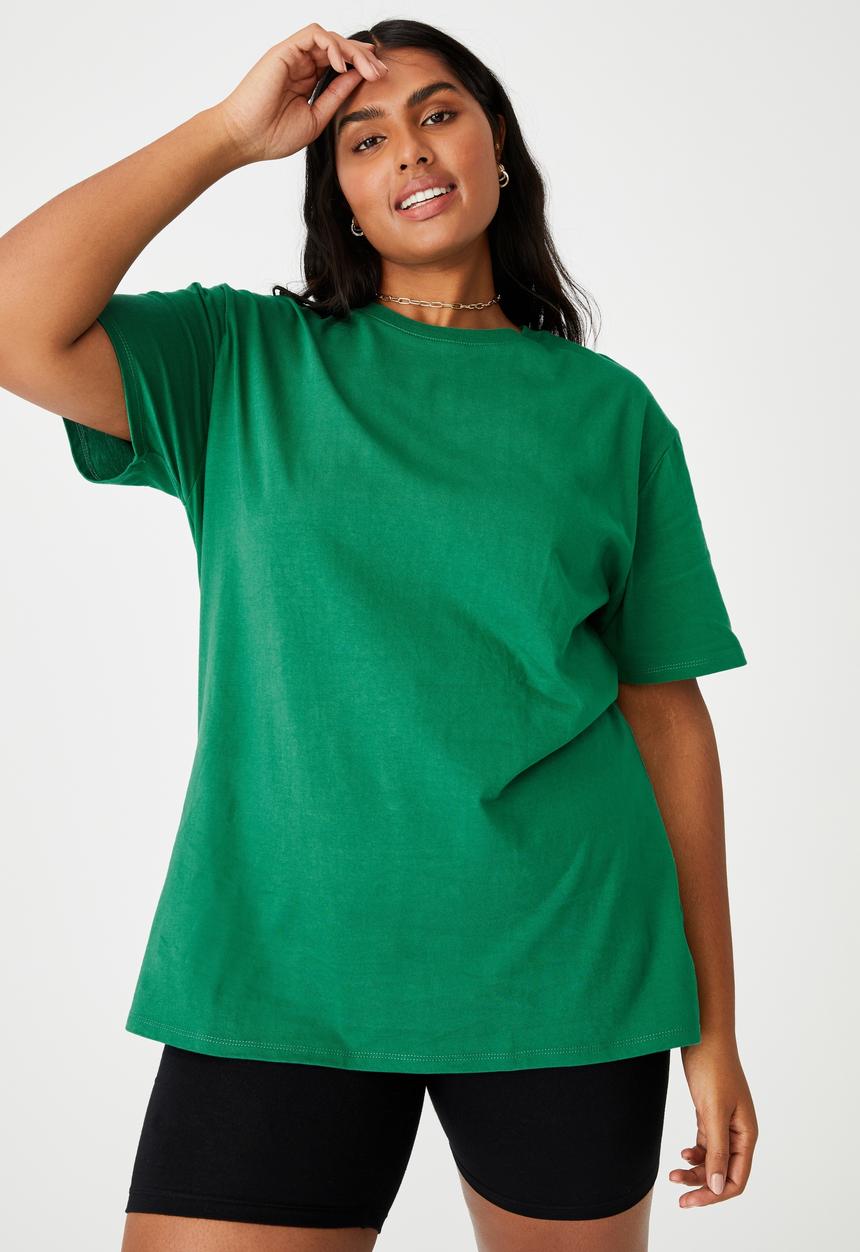 Cotton On - Curve dad short sleeve tee - heritage green