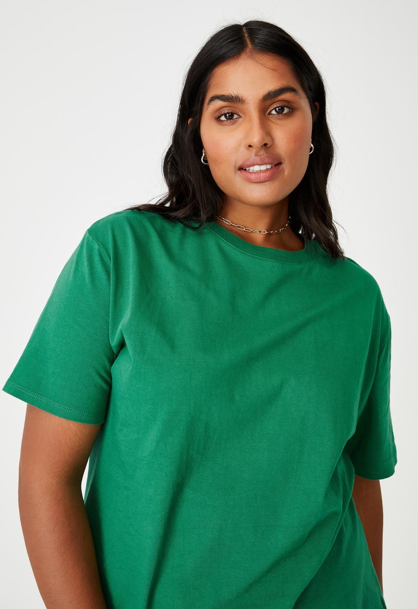 Cotton On - Curve dad short sleeve tee - heritage green