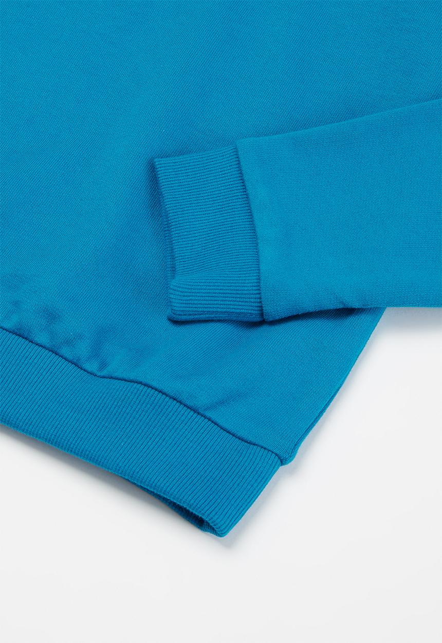 POLO - Boys damian debossed hooded sweater - blue