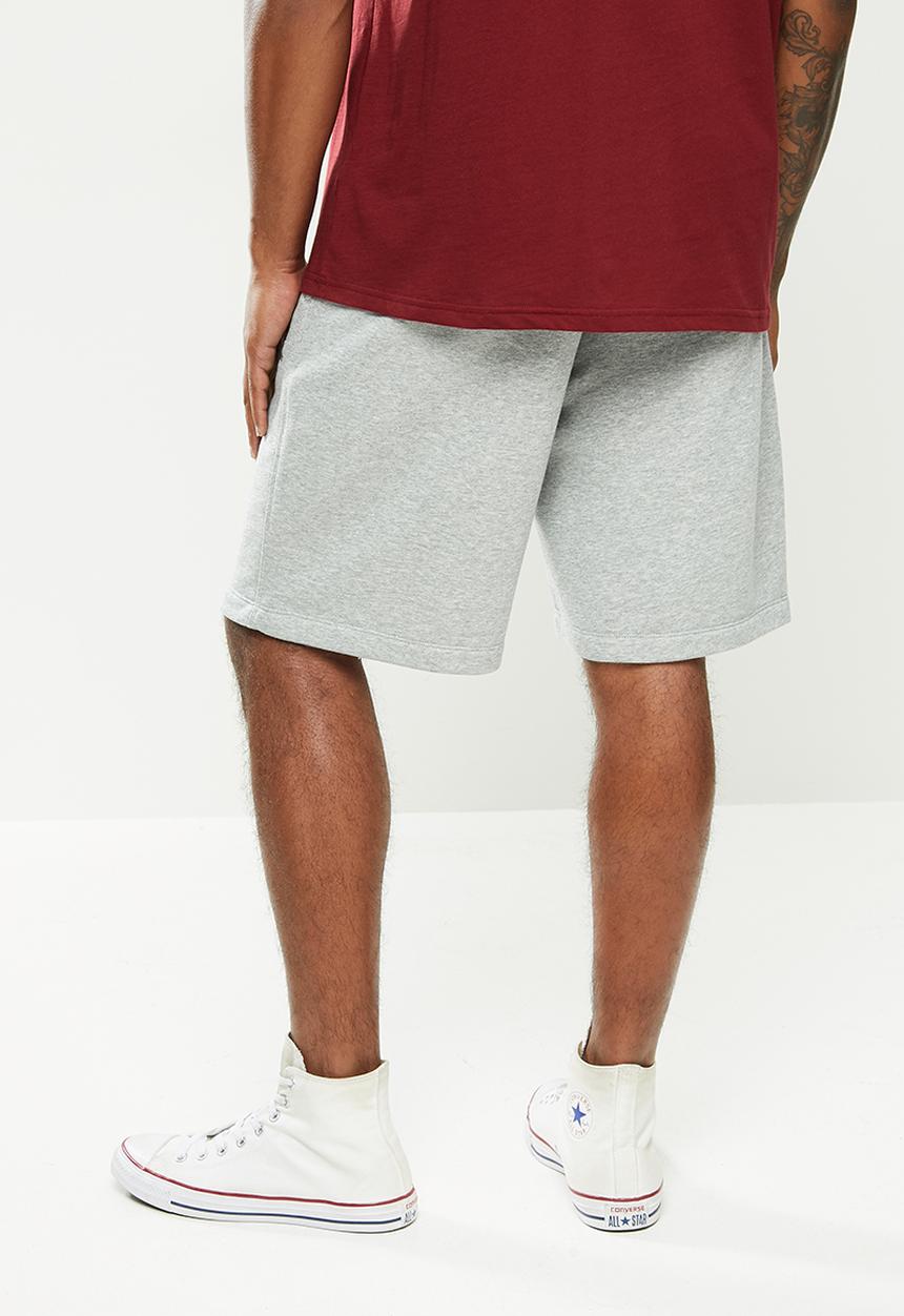 Converse - Embroidered star chevron french terry short - grey 
