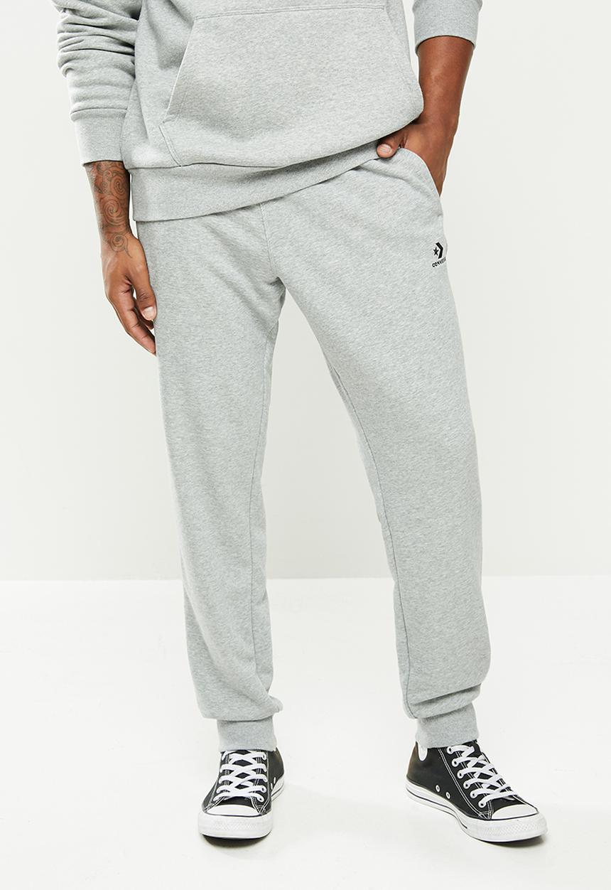 Converse - Converse embroidered star chevron french terry jogger - grey 