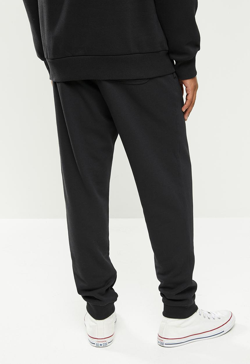 Converse - Converse embroidered star chevron french terry jogger - black