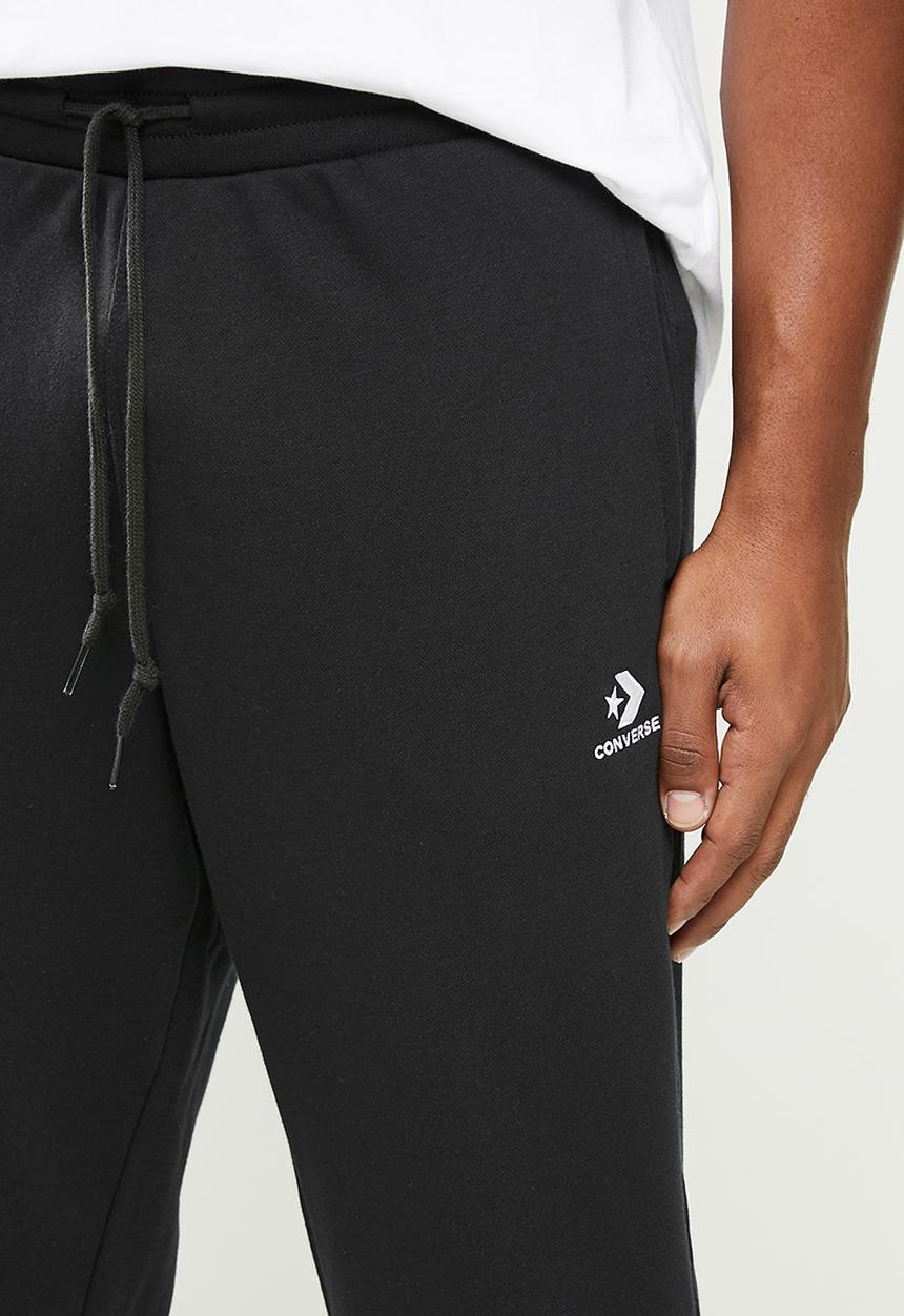 Converse - Converse embroidered star chevron french terry jogger - black