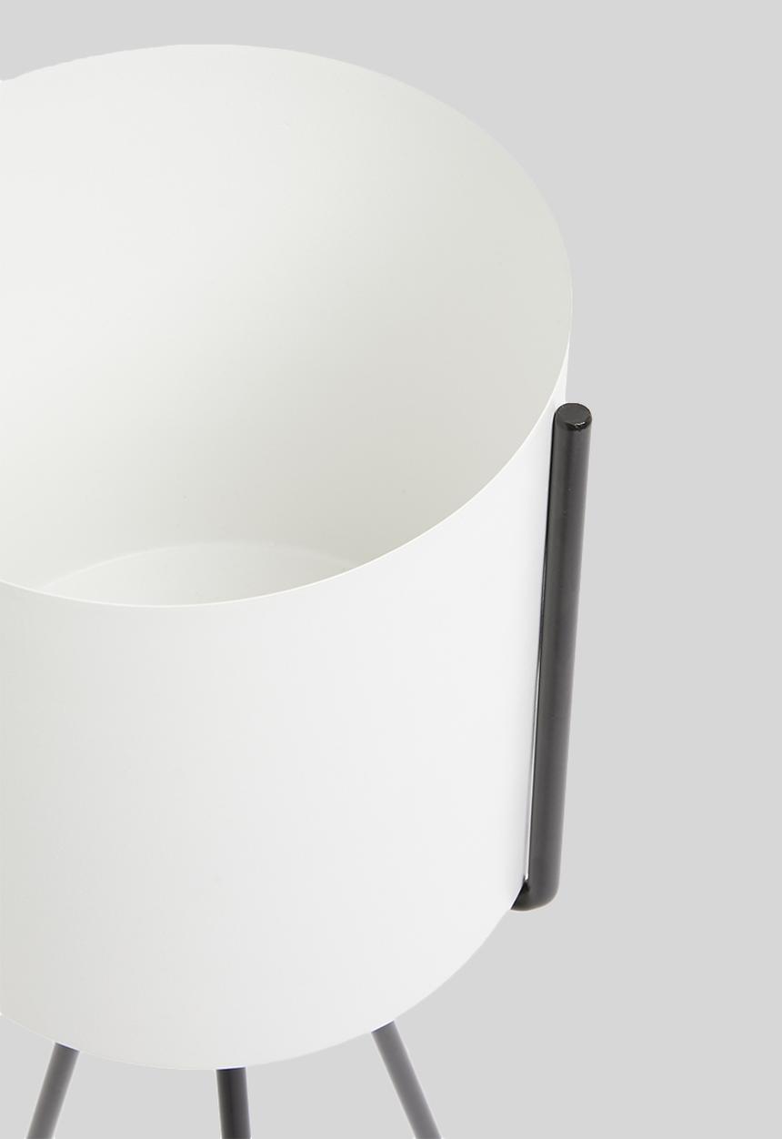 Sixth Floor - Lana planter with stand - white